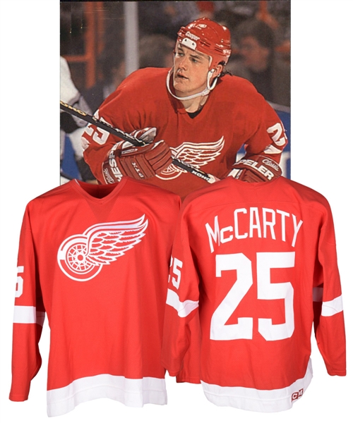 Darren McCartys 1995-96 Detroit Red Wings Stanley Cup Playoffs Game-Worn Jersey