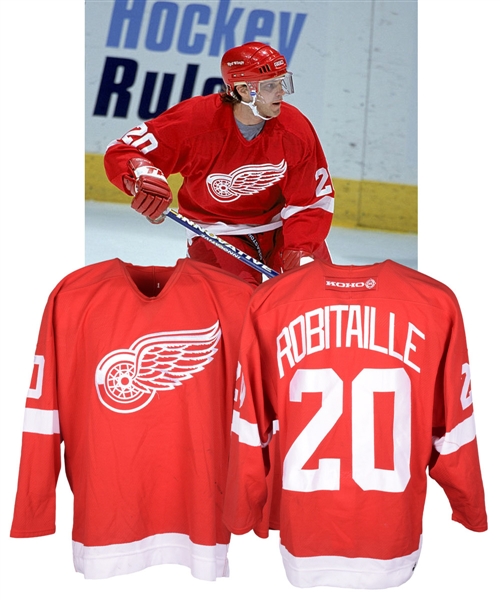 Luc Robitailles 2002-03 Detroit Red Wings Game-Worn Jersey - Photo-Matched!