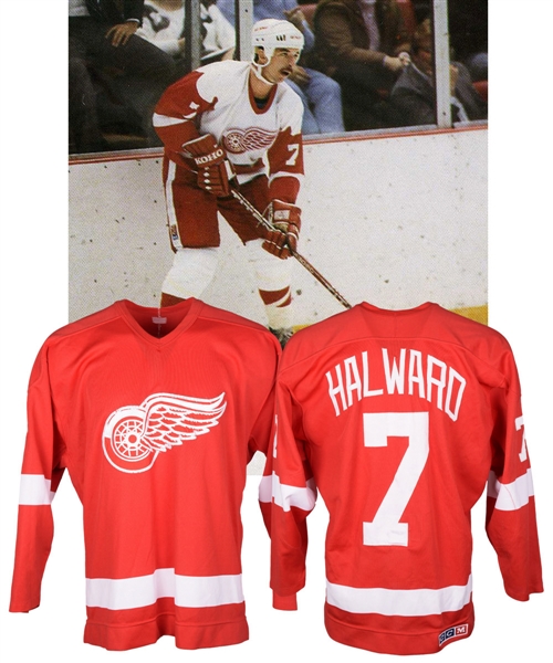 Doug Halwards 1986-87 Detroit Red Wings Game-Worn Jersey