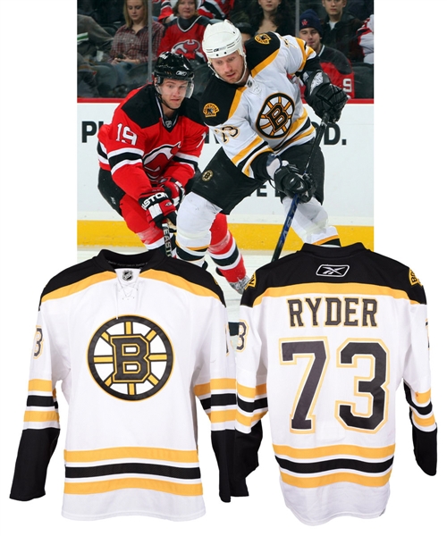 Michael Ryders 2010-11 Boston Bruins Game-Worn Jersey with LOA - Photo-Matched!