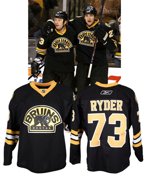 Michael Ryders 2010-11 Boston Bruins Game-Worn Third Jersey with LOA