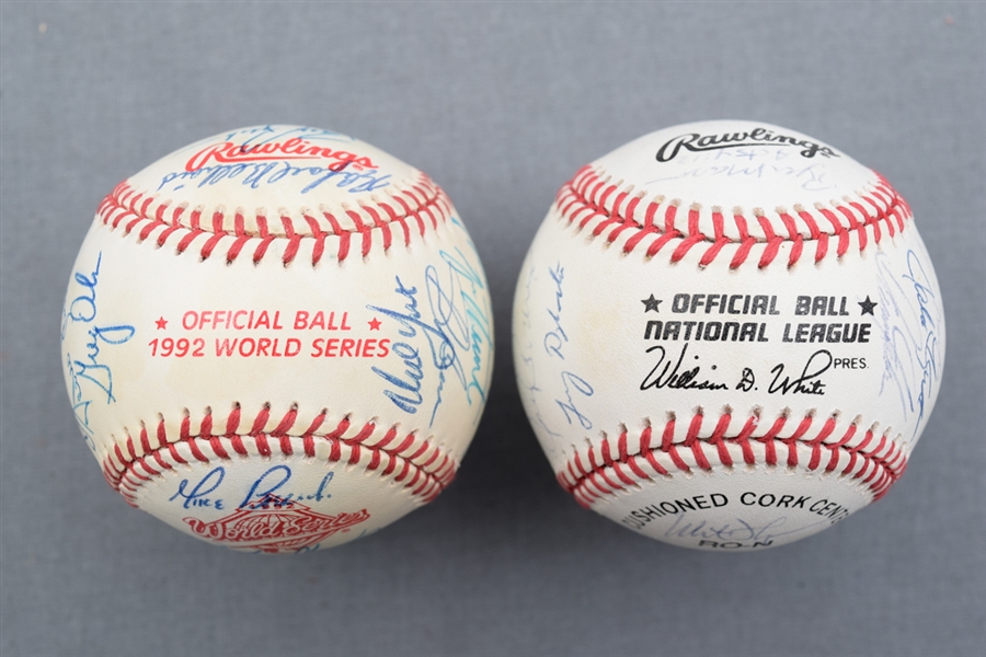 1992 NL Champions Atlanta Braves and 1993 NL Champions Philadelphia Phillies Team-Signed Balls