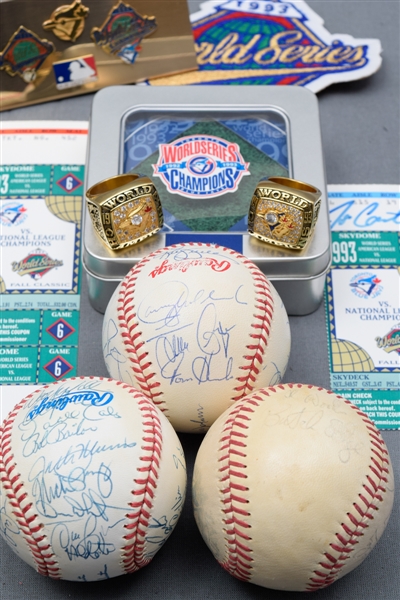 Toronto Blue Jays 1992 and 1993 World Series Champions Team-Signed Balls and Memorabilia Collection
