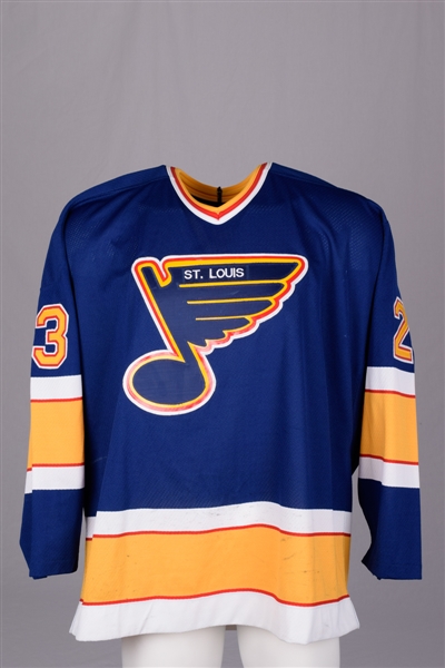 Rich Sutters 1990-91 St. Louis Blues Game-Worn Jersey