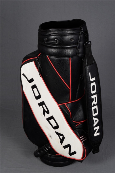 Michael Jordans Signed Custom-Made Leather Golf Bag with UDA COA