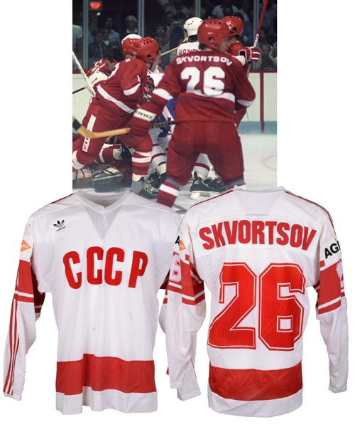 Alexander Skvortsovs 1985 World Championships Team Russia Game-Worn Jersey