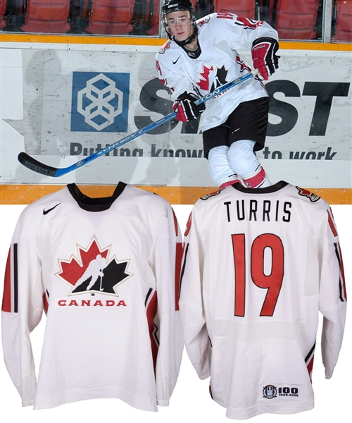 Kyle Turris 2008 IIHF World Junior Championships Team Canada Game-Worn Jersey with Hockey Canada LOA