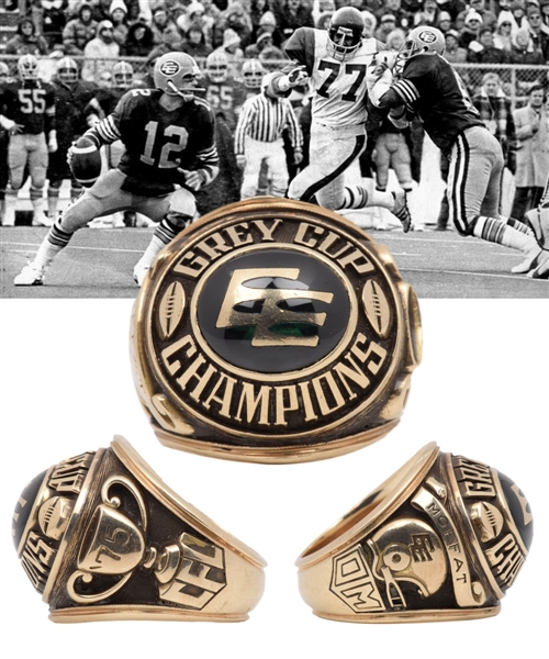 Edmonton Eskimos 1975 Grey Cup Championship 10K Gold Ring