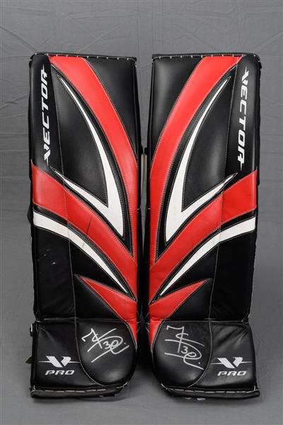 Marc Denis 2006 World Championships Team Canada Signed CCM Game-Worn Pads - Photo-Matched!