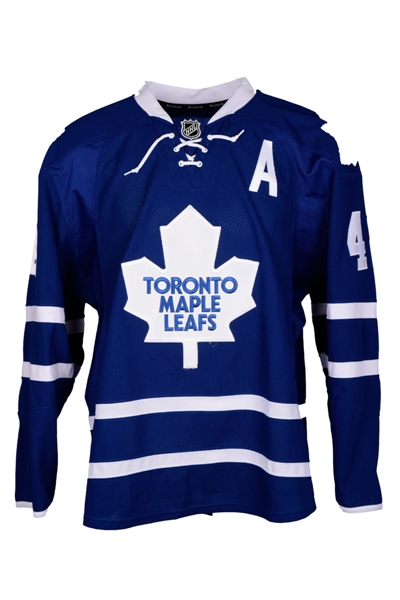 Tyler Bozaks 2014-15 Toronto Maple Leafs Game-Worn Jersey with Team COA 