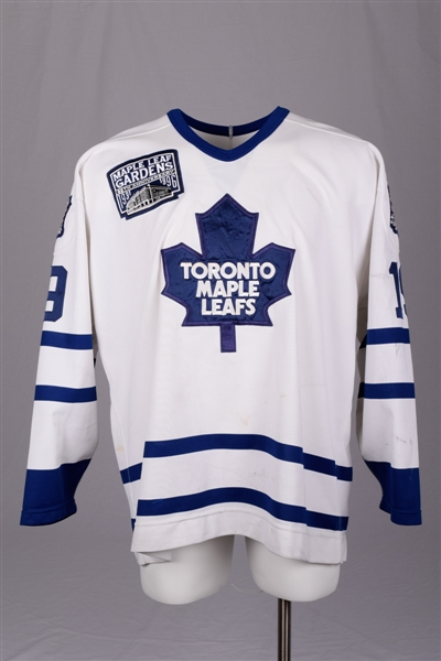 Fredrik Modins 1996-97 Toronto Maple Leafs Game-Worn Rookie Season Jersey with Team LOA - MLG 65th Patch!