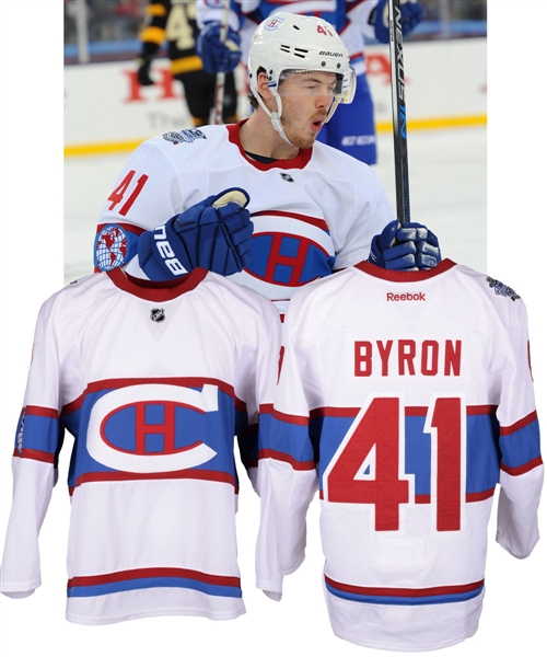 Paul Byrons 2016 Winter Classic Montreal Canadiens Game-Worn Jersey with Team LOA - Photo-Matched to His Goal!