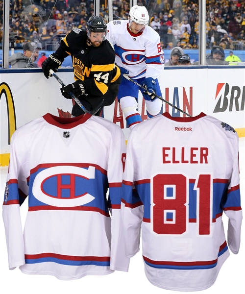 Lars Ellers 2016 Winter Classic Montreal Canadiens Game-Worn Jersey with Team LOA