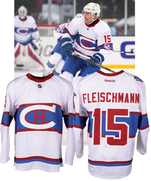 Tomas Fleischmanns 2016 Winter Classic Montreal Canadiens Game-Worn Jersey with Team LOA