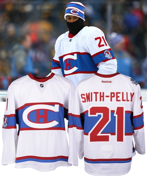 Devante Smith-Pellys 2016 Winter Classic Montreal Canadiens Game-Issued Jersey with Team LOA