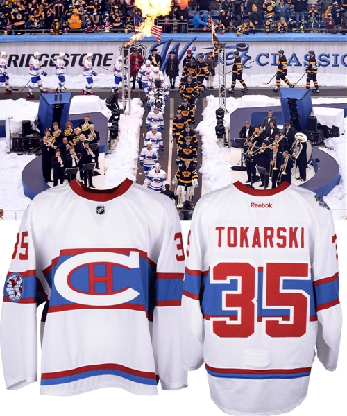 Dustin Tokarskis 2016 Winter Classic Montreal Canadiens Game-Issued Jersey with Team LOA