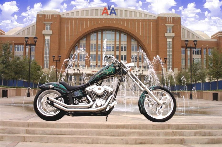 Mike Modanos 2003 Big Dog Chopper "1,000th Game and 1,000th Point" Motorcycle Presented by the Dallas Stars