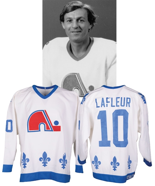 Guy Lafleurs Circa 1990 Quebec Nordiques Game-Worn Jersey