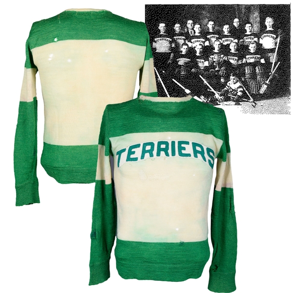 Portage Terriers Mid-1930s Game-Worn Wool Jersey from HOFer "Black Jack" Stewart Collection with LOA
