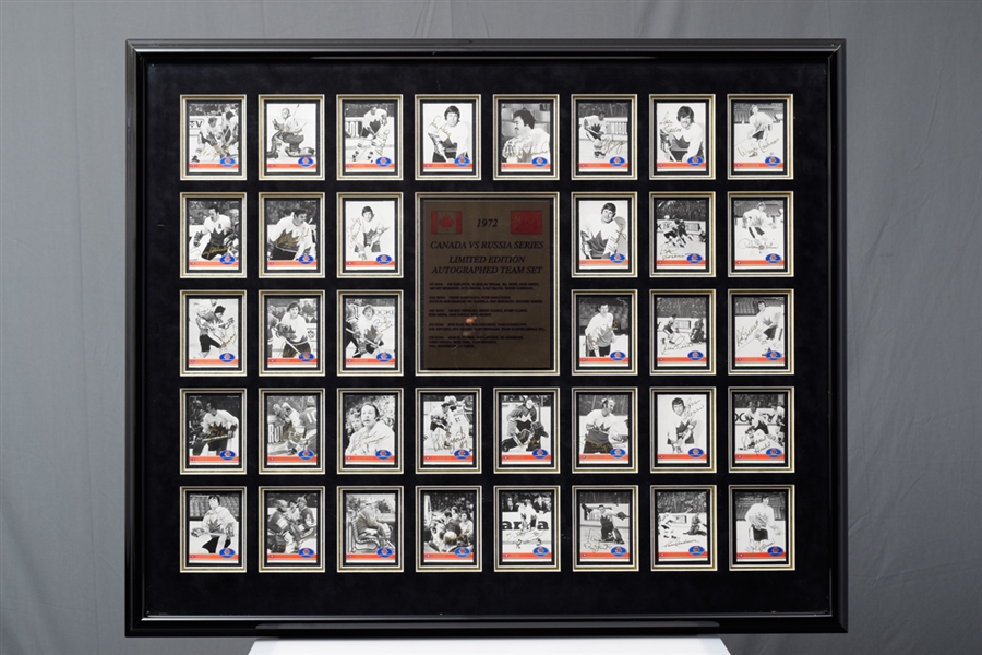 1972 Canada-Russia Series Team Canada Signed Limited-Edition 36-Card Set Framed Display (31" x 37")