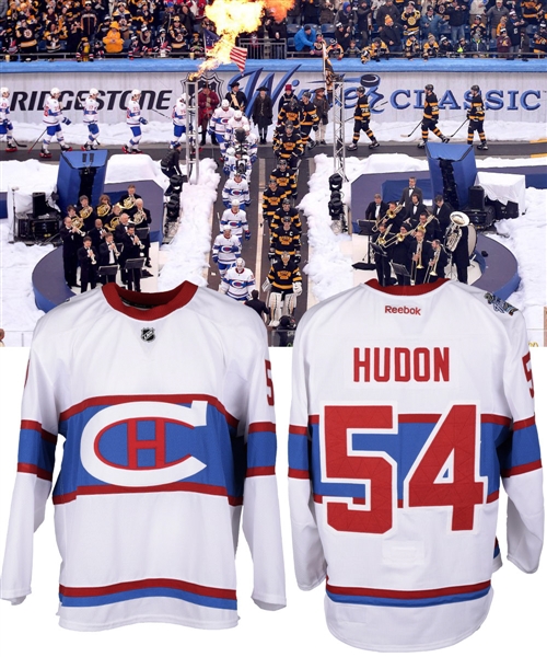 Charles Hudons 2016 Winter Classic Montreal Canadiens Game-Issued Jersey with Team LOA