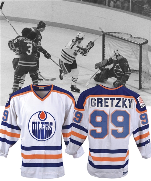 Wayne Gretzkys 1979-80 Edmonton Oilers Game-Worn Rookie Season Jersey - Photo-Matched to His First NHL Regular Season Home Game and Numerous Others!
