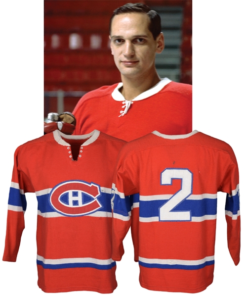 Jacques Laperrieres Late-1960s Montreal Canadiens Game-Worn Wool Jersey with LOA