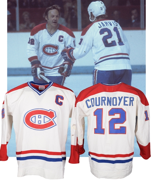 Yvan Cournoyers 1977-79 Montreal Canadiens Game-Worn Captains Jersey with His Signed LOA - Worn in 1977-78 Playoffs and Finals!