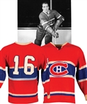 Henri Richards 1959 Montreal Canadiens Game-Worn Wool Jersey with LOA - 25+ Team Repairs! - Worn in 1958-59 Stanley Cup Playoffs/Finals and 1959-60 Regular Season! - Photo-Matched!