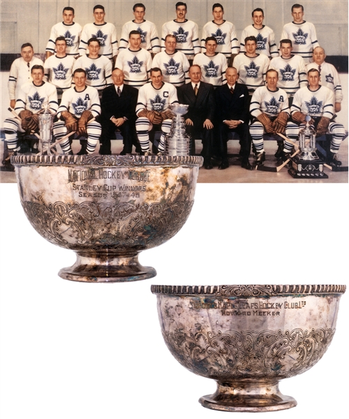 Howie Meekers 1947-48 Toronto Maple Leafs Stanley Cup Championship Trophy from His Personal Collection with LOA 