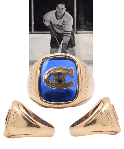 Jacques Laperrieres 1959-60 Junior Canadiens Gold Team Ring with His Signed LOA