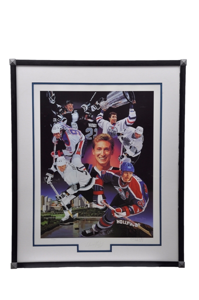 Wayne Gretzky Signed "802" Limited-Edition Framed Lithograph by Danny Day #438/880 with COA (28" x 33")