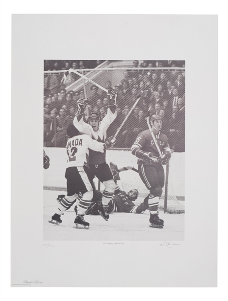 Paul Henderson "Goal of the Century" Signed Limited-Edition Frank Lennon Lithograph with COA (23 ½” x 31”)    