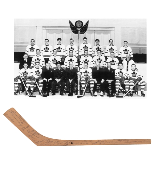 Toronto Maple Leafs 1941-42 Stanley Cup Champions Team-Signed Stick by 20 with LOA - 5 Deceased HOFers!