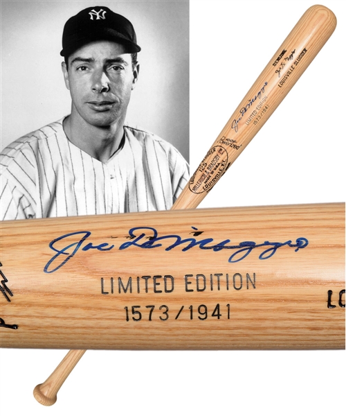 Joe DiMaggio Signed Limited-Edition Bat #1573/1941 with JSA LOA