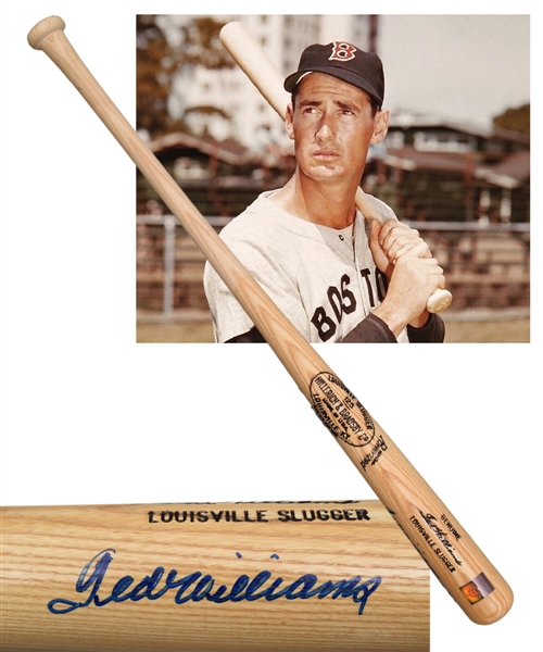 Ted Williams Signed Louisville Slugger Model Bat with JSA LOA