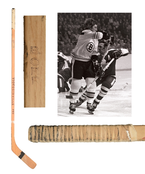 Bobby Orrs Early-1970s Boston Bruins Victoriaville Pro Game-Used Stick