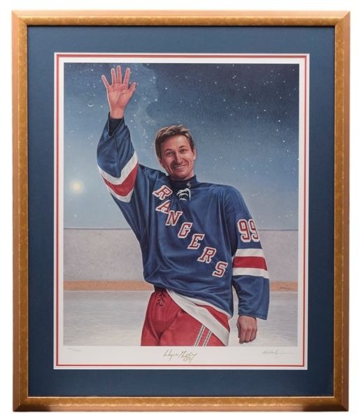 Wayne Gretzky New York Rangers "The Great Farewell" Ken Danby Limited-Edition #424/9999 Framed Print (31 ¾” x 37 ¾”)