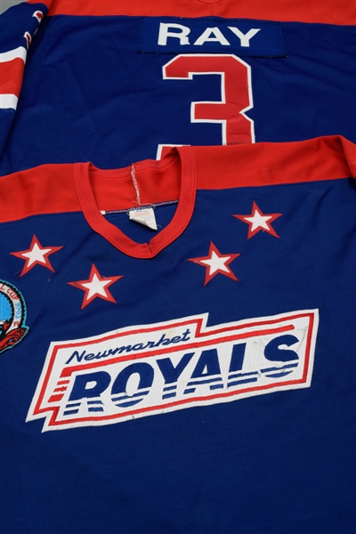 Vern Rays Late-1980s OHL Cornwall Royals and Grant Marshalls 1992-93 OHL Newmarket Royals Game-Worn Jerseys