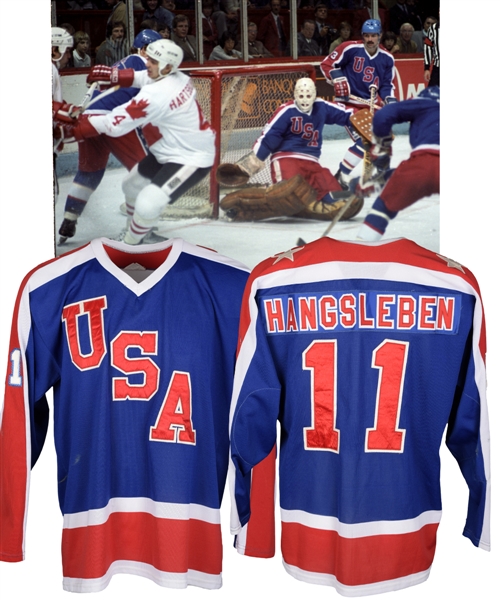 Alan Hangslebens 1981 Canada Cup Team USA Game-Worn Pre-Tournament Jersey