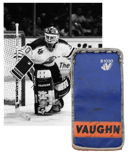 Bill Ranford Early-1990s Edmonton Oilers Vaughn Game-Used Blocker