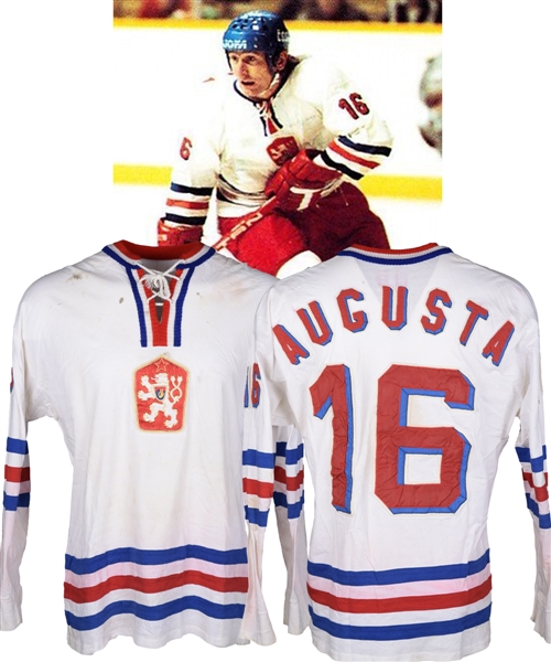 Josef Augustas 1970s Czechoslovakia National Team Game-Worn Jersey