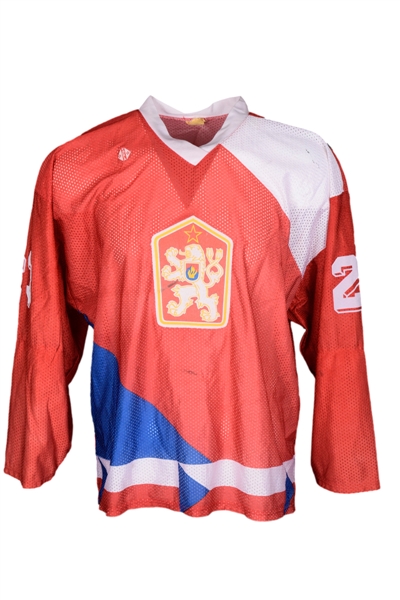 Petr Vlks 1980s World Championships Team Czechoslovakia Game-Worn Jersey