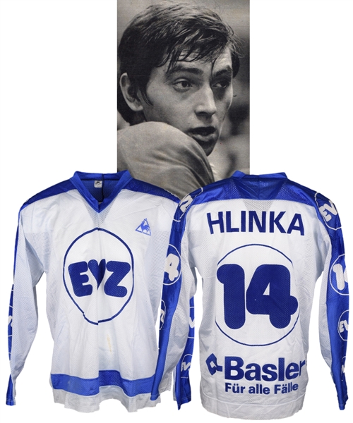 Ivan Hlinkas 1983-1985 EVZ Zug Switzerland Game-Worn Jersey