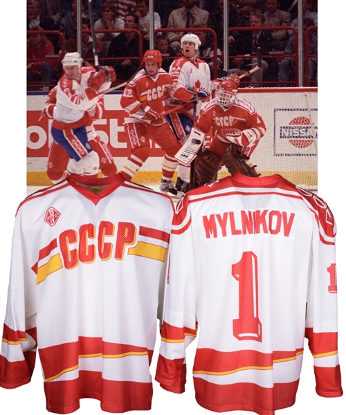 Sergei Mylnikovs 1989 Soviet National Team World Championships Game-Worn Jersey