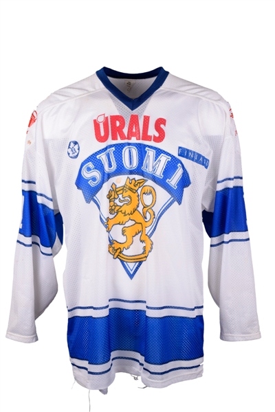 Ari Sulanders and Mika Viitaharjus Finland National Team Game-Worn Jerseys