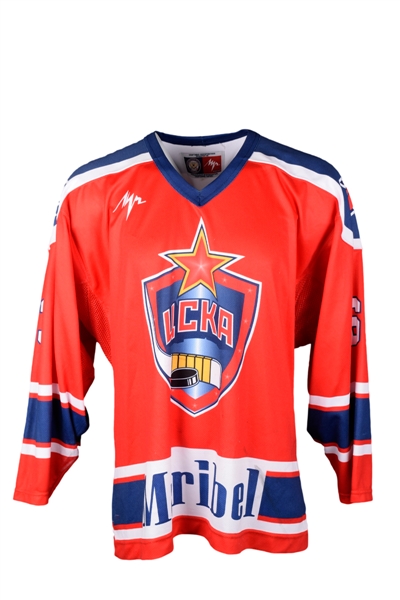 Nikolishins, Frolovs and Syomins Mid-2000s UCKA Central Red Army Game-Worn Jerseys