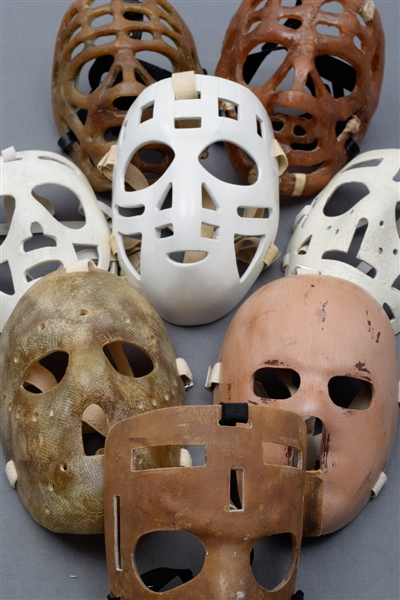 Vintage Replica Goalie Mask Collection of 8 - Most by Don Scott