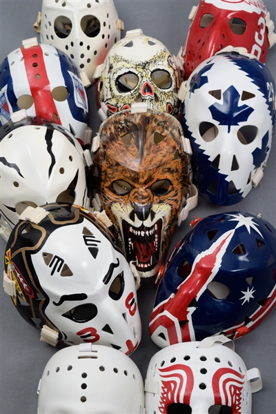 Vintage Replica Goalie Mask Collection of 12 - Most by Don Scott