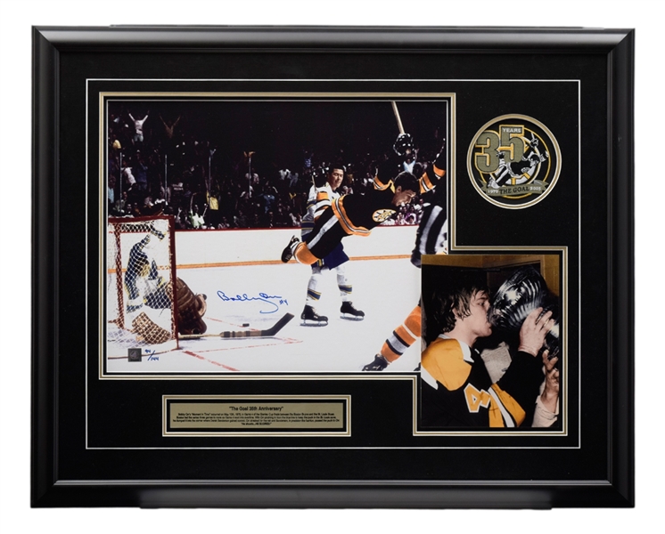 Bobby Orr "The Goal 35th Anniversary" Signed Limited-Edition Framed Photo Display with GNR COA #94/144 (28" x 35")